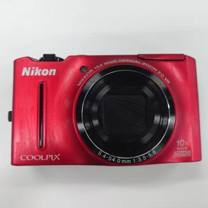 Nikon COOLPIX S8100 Red Digital Camera English Language From Japan Used - Picture 1 of 6