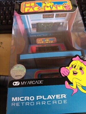 New Ms. Pac-Man Micro Player Retro Arcade Hand Held Game-My Arcade Color Screen