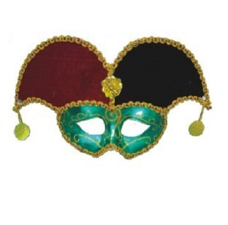 Jester Mask - Mardi Gras - Renaissance - Costume Accessory - One Size - Image 1 of 1