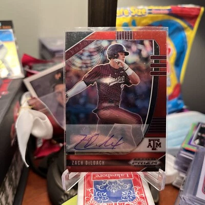  Zach DeLoach 2020 Panini Prizm Draft Picks Red Prizm AUTO /50 Mariners MINT - Image 1 of 2