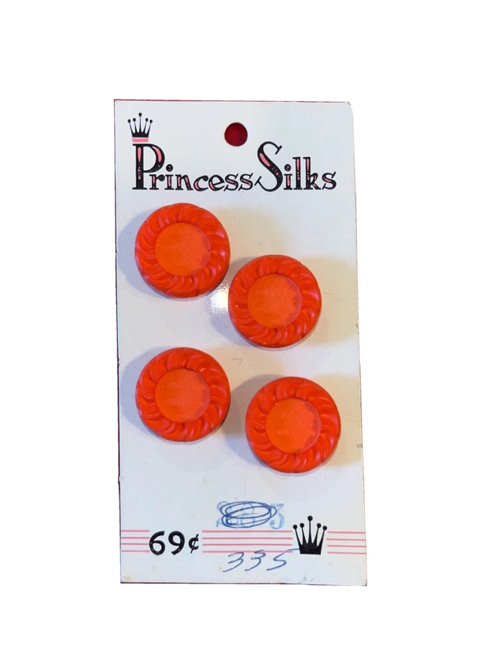 4 Princess Silks Vintage Buttons - Image 1 of 1