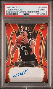 2023 PANINI SELECT ROOKIE SIGNATURES #RSWSN JALEN WILSON ROOKIE SIGNATURE-RED - Picture 1 of 1