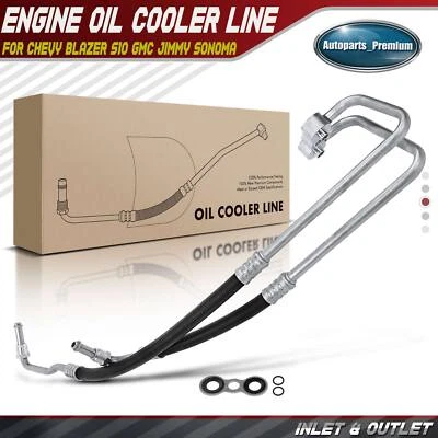 Engine Oil Cooler Hose Assembly for Chevrolet Blazer S10 GMC Jimmy Sonoma 4.3L - Image 1 of 4