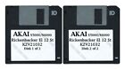 Akai S5000 / S6000 Set Of Two Floppy Disks Rickenbacker El 12 St Kzv21032
