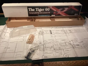 VTG Carl Goldberg Models "THE TIGER 60" KIT 70 in. WINGSPAN No Instructions - Picture 1 of 14