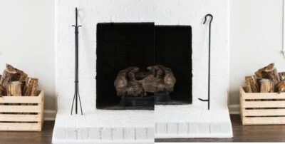 FIREPLACE POKER AND THONGS SET (NEW) By STYLE SELECTIONS-HIGH QUALITY - Image 1 of 4