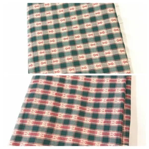 Plaid Craft Material Fabric Country Tartan Red Green White Picnic Cabin 2Yd - Picture 1 of 9
