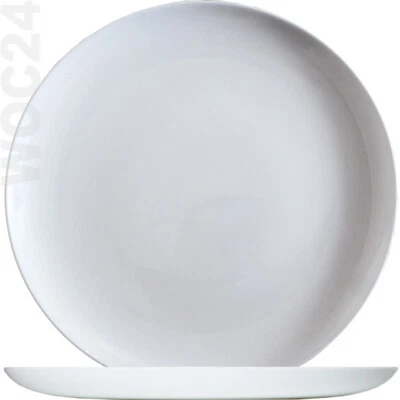 4 x 32 cm Pizzateller Servierteller Opal Glas Pizza Kuchen Teller Platte weiß - Bild 1 von 2