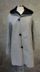 PORTRAIT Women's Coat Reversible Black / Gray Size M - Picture 1 of 10