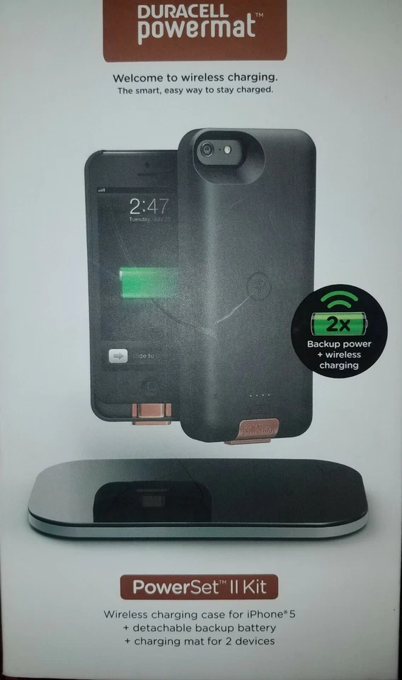 Duracell powermat battery pack & wireless charging pad for iphone 5 - Image 1 of 4