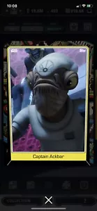 Topps Star Wars Digital Card Trader Tier 9 Heritage Ackbar S5 Variant - 77 cc - Picture 1 of 1