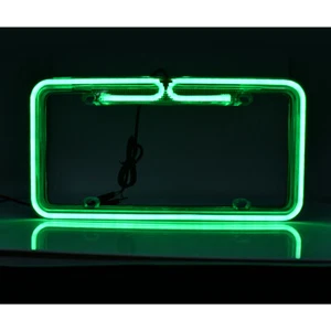 Universal 12V Purple Car Pickup Neon License Plate Frame Front Rear Tag Cover - Picture 1 of 15