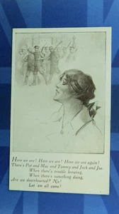 WW1 Patriotic Military Postcard 1914 1918 Sweetheart HERE WE ARE AGAIN ! - Picture 1 of 2