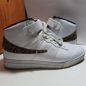 Fila Vulc 13 Cheetah Print Accent High Top Sneaker Size 9.5 - Picture 1 of 10