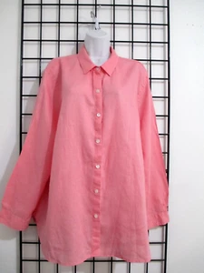 J. JILL 🌸 TALLA XL== BLUSA MELOCOTÓN/LINO/TÚNICA - Imagen 1 de 7