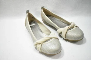 Scarpe Cloudwalkers mocassini lino metallizzato taglia 8 larghi donna nuovi - Foto 1 di 8