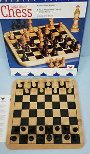 Cardinal Chess Set Premier Ed. Solid Wood Board / Chess Pieces. Complete!