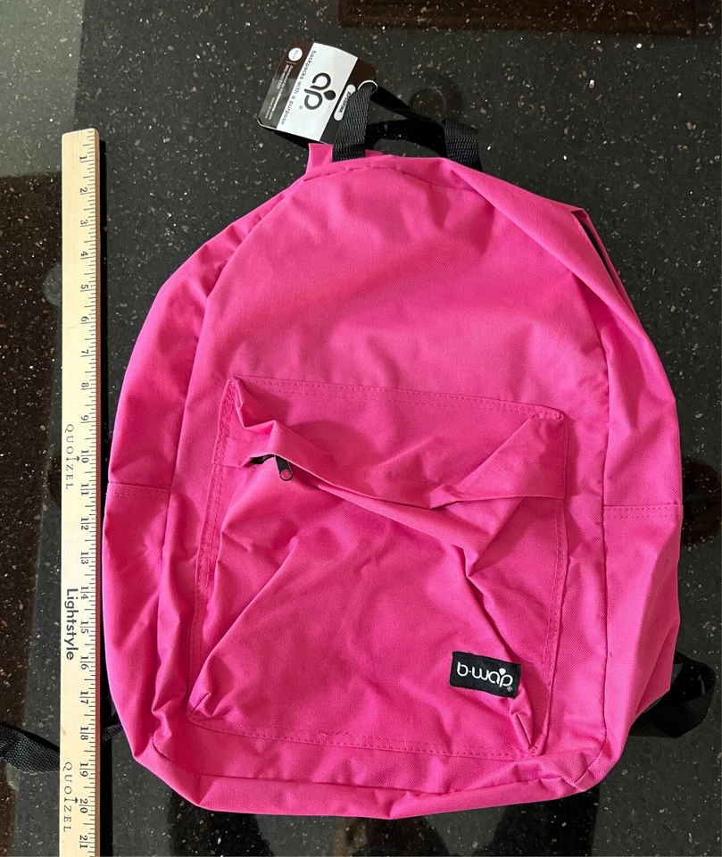 Mochila B-WAP BWAP NUEVA CON ETIQUETAS para estudiante o senderismo 16” rosa Foto 1 de 4