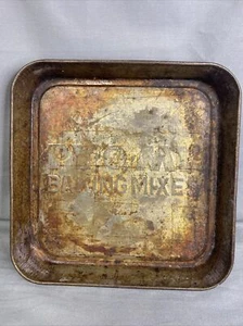 Antique PY-O-MY Pastry Mix Square Pan Vintage  Advertisement Display 7.5” - Picture 1 of 2