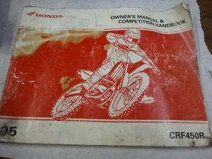 2005 05 HONDA CRF450R CRF 450 DIRTBIKE OWNER MANUAL COMPETITION HANDBOOK O572-48 - Bild 1 von 7