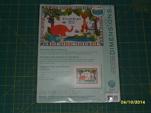Dimensions MODZOO BIRTH RECORD Counted Cross Stitch - NEW IN PKG - Item 73508 - Bild 1 von 11