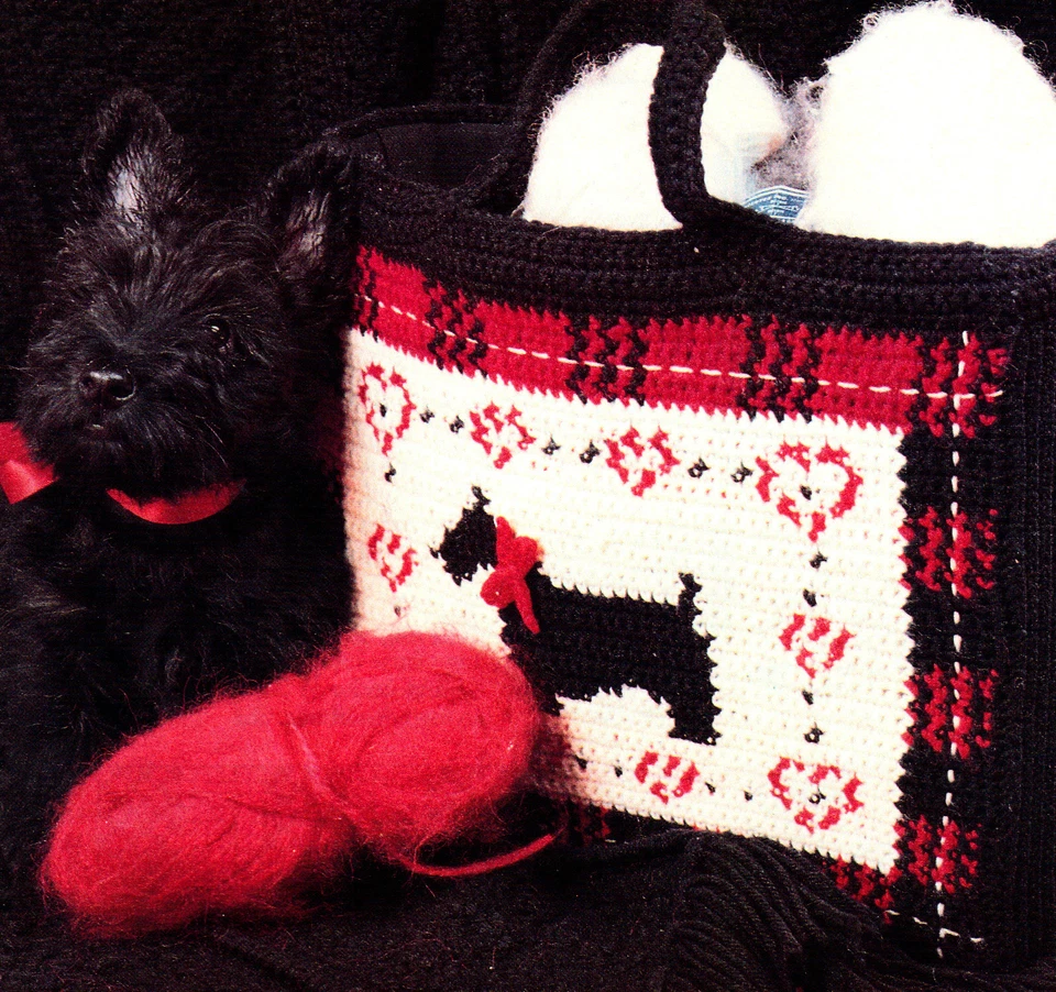 CUTE Scotty Tote Bag/ Purse/Crochet Pattern INSTRUCTIONS ONLY - Image 1 of 1