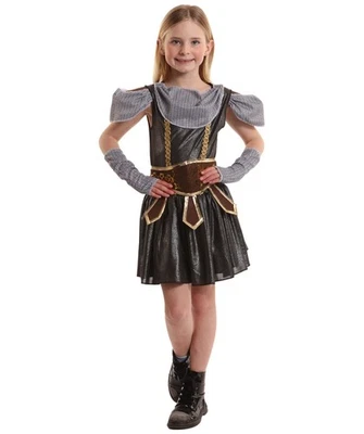 Girls Warrior Cutie Multiple color Costume, Faux Leather Dress with Hand Glove - Image 1 of 4