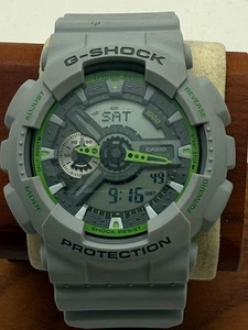 Reloj Casio G-Shock GA-110TS-8A3 Gris/Verde Analógico-Digital 49mm Batería Nueva - Imagen 1 de 12