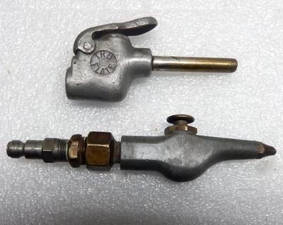 (2) Boquillas de pistola de soplado de aire antiguas vintage TRU-FLATE 401 y MILTON Foto 1 de 4