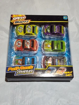 SPEED SHOTZ PULL-BACK POWERED RACERS SIX IN SET  - Image 1 of 4