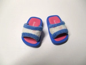 American Girl Doll 2004 Bubble Robe Blue Slip on Spa SLIPPERS - Picture 1 of 2