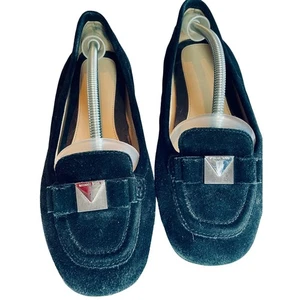 Michael Kors Black 7.5 Suede Leather Loafer Flats Comfortable Slip On Shoes - Picture 1 of 5