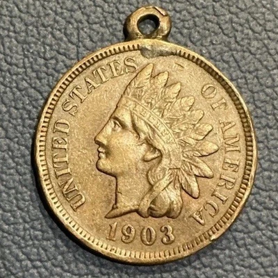 Ficha de amor de centavo cabeza india 1903 1 c - impresionante anverso casi sin circular - hallazgo raro Foto 1 de 3