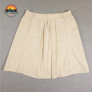Gianni Bini Faltenrock Beige Baumwolle Bohemian Gummibund Damen Gr. M - Bild 1 von 8