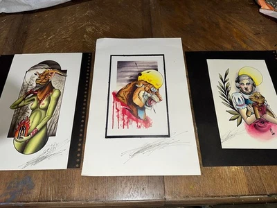 Tattoo Flash Kunstdruck Konvolut - Bild 1 von 4