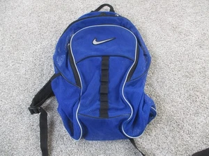 Nike Mesh Backpack Blue Ventilated Sports Gym School Bag Padded Straps Pockets - Picture 1 of 11