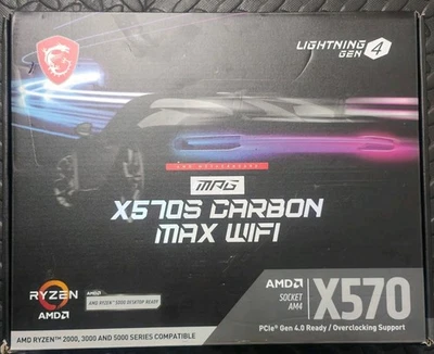 MSI MPG X570S CARBON MAX WIFI AM4 ATX AMD Motherboard - Image 1 of 4