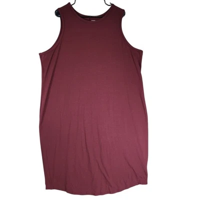 Universal Standard Midi Dress sz XL Women Tank Sleeveless Pima Cotton Maroon - Image 1 of 4