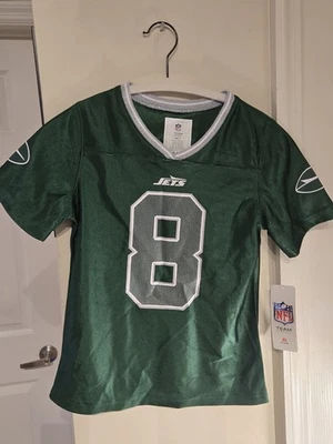 Camiseta NFL New York Jets para meninas (6-6x) Aaron Rogers #8 Green Team Apparel nova com etiquetas - Imagem 1 de 3