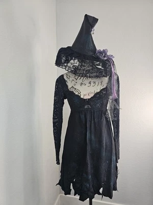 Witch  Dress With Bra Lace Top Halloween Costume Handmade  - Image 1 of 4