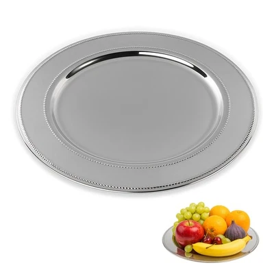 Servierteller 32cm Dekoteller Metall Untersetzer Unterteller Platzteller Platte - Bild 1 von 4