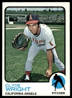 1973 Topps Clyde Wright California Angels #373 - Image 1 of 2