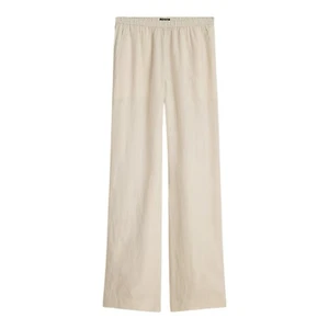 J Crew Natural Stratus Pant in Linen Elastic Waist Womens Size Large Tall - Picture 1 of 12