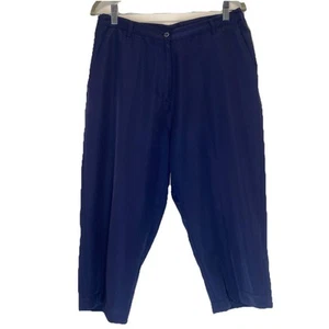 Allyson Whitmore Petite Crop Golf Pant Sz 12P Navy Golf Pickleball Hiking Beach - Picture 1 of 8