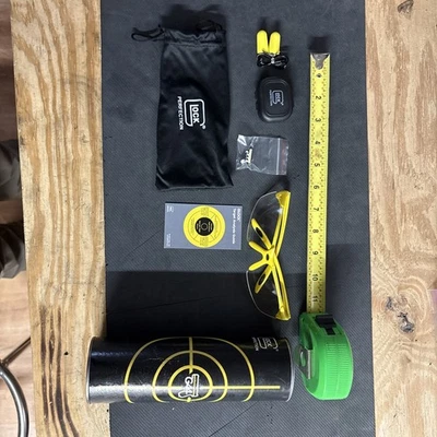 Glock G44 Range Safety Kit Glasses, Ear Plugs, Pin, Target, Analysis Card New - Image 1 of 4