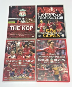 4 X Liverpool FC DVD Bundle 501 goals & season review 2005 -2006 & 2007-2008 - Picture 1 of 3