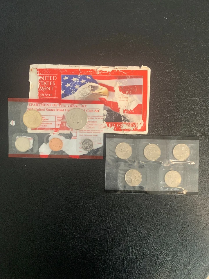 2003 US Denver Mint Uncirculated Coin Set, 9 Coins - Image 1 of 1