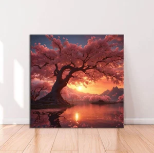 Sunset Pink Blossom Tree Limited Edition High Quality Home Decor Australian Made - Foto 1 di 3