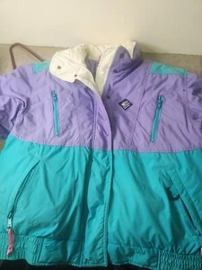 Vintage 90's Woolrich Puffy Color Block Jacket L - Picture 1 of 9