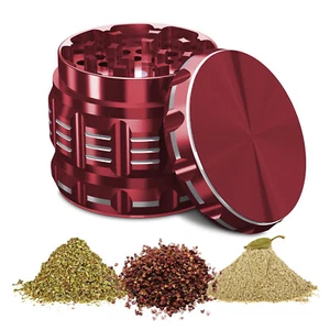 Molinillo de hierbas de aluminio de 2,5" 4 piezas, tapa magnética, trituradora de tabaco de metal grande - Imagen 1 de 9